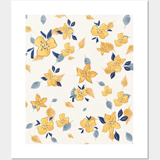 Little yellow flowers Posters and Art